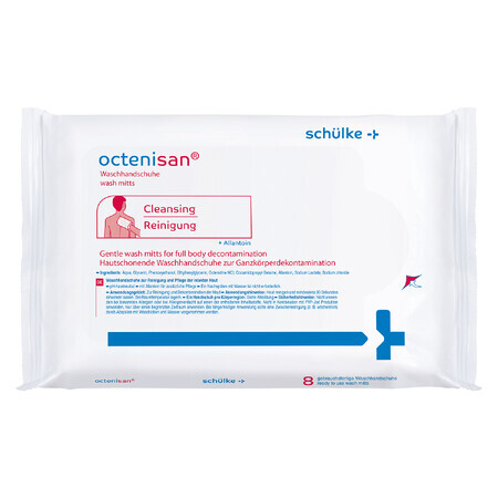 Octenisan Wash Mitts, guanti per il lavaggio senz'acqua e la cura della pelle, 8 pezzi