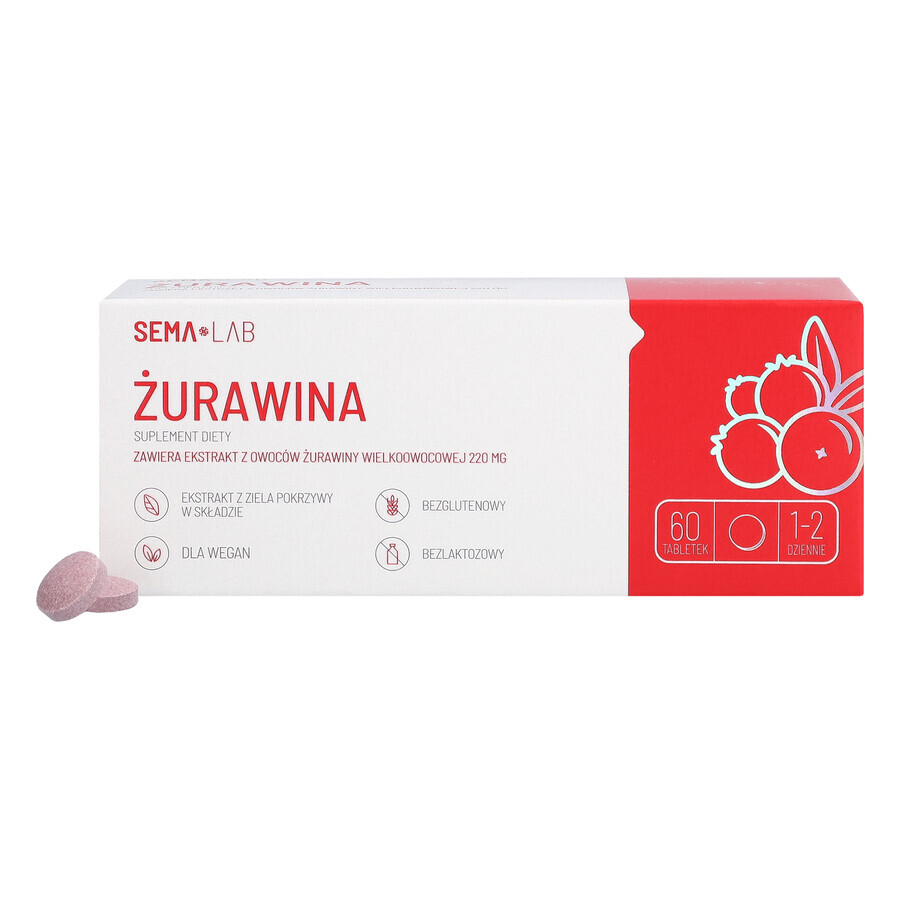 SEMA Lab Cranberry, 60 tablets