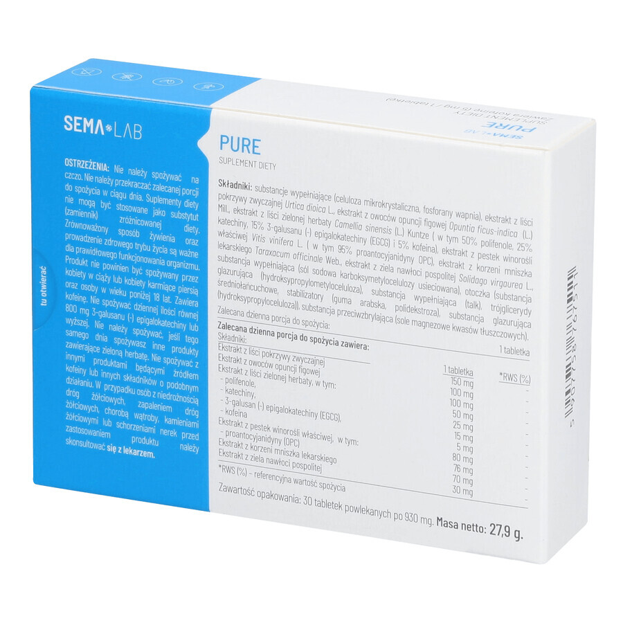 SEMA Lab Pure, 30 comprimate