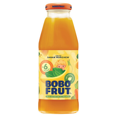 Bobo Frut Néctar de frutas y verduras, manzana, plátano, zanahoria, a partir de 6 meses, 300 ml