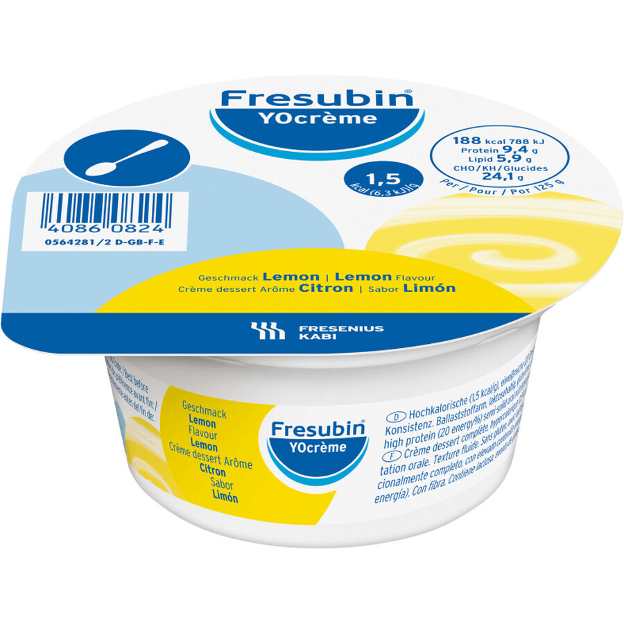 Fresubin YOcreme, Zitronengeschmack, 4 x 125 g