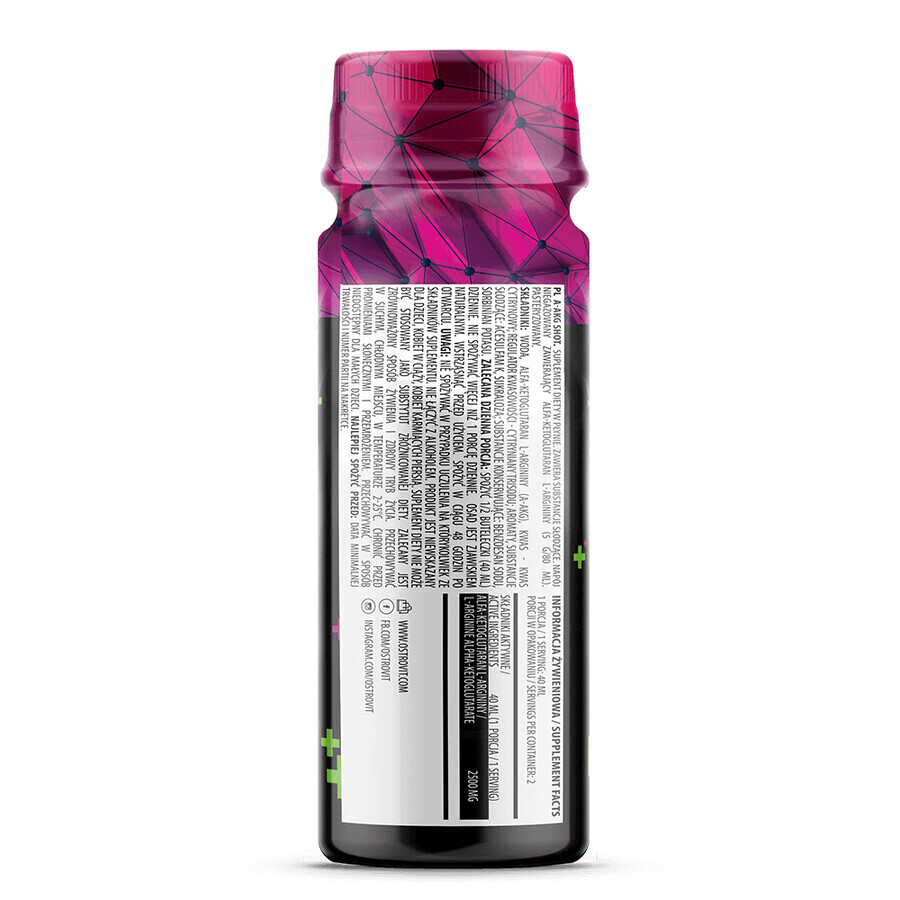 OstroVit A-AKG Shot, raspberry and citrus flavor, 80 ml