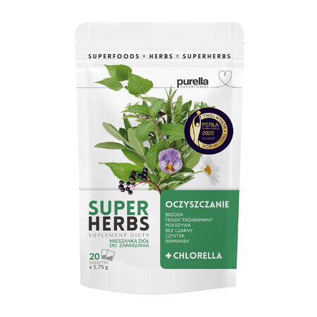 Purella Superherbs Cleansing, herbal blend, 1.75 gx 20 sachets