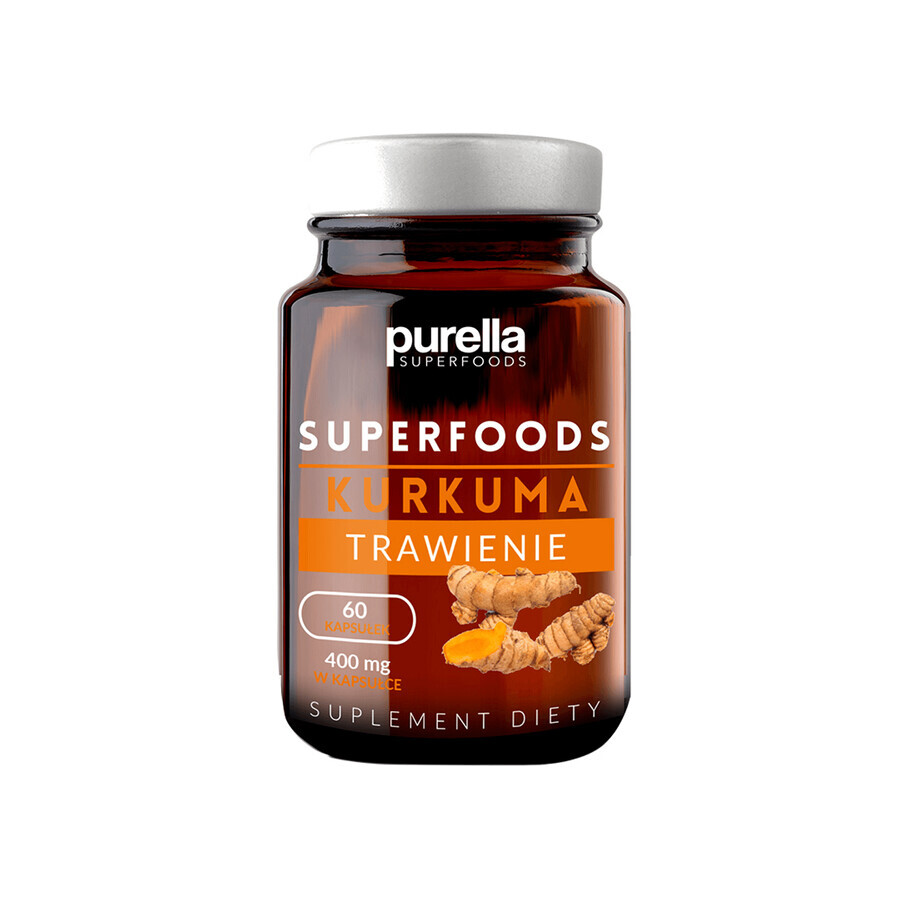 Purella Superfoods Cúrcuma Digestión, 60 cápsulas