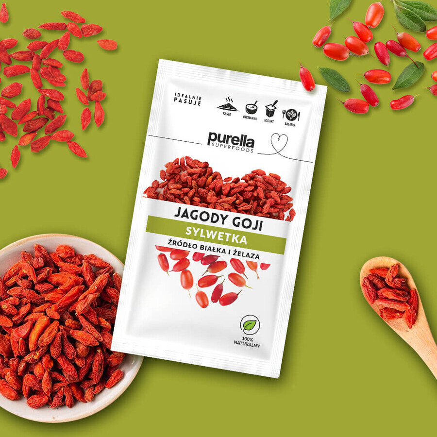 Purella Superfoods Bayas de Goji, frutos secos, 45 g