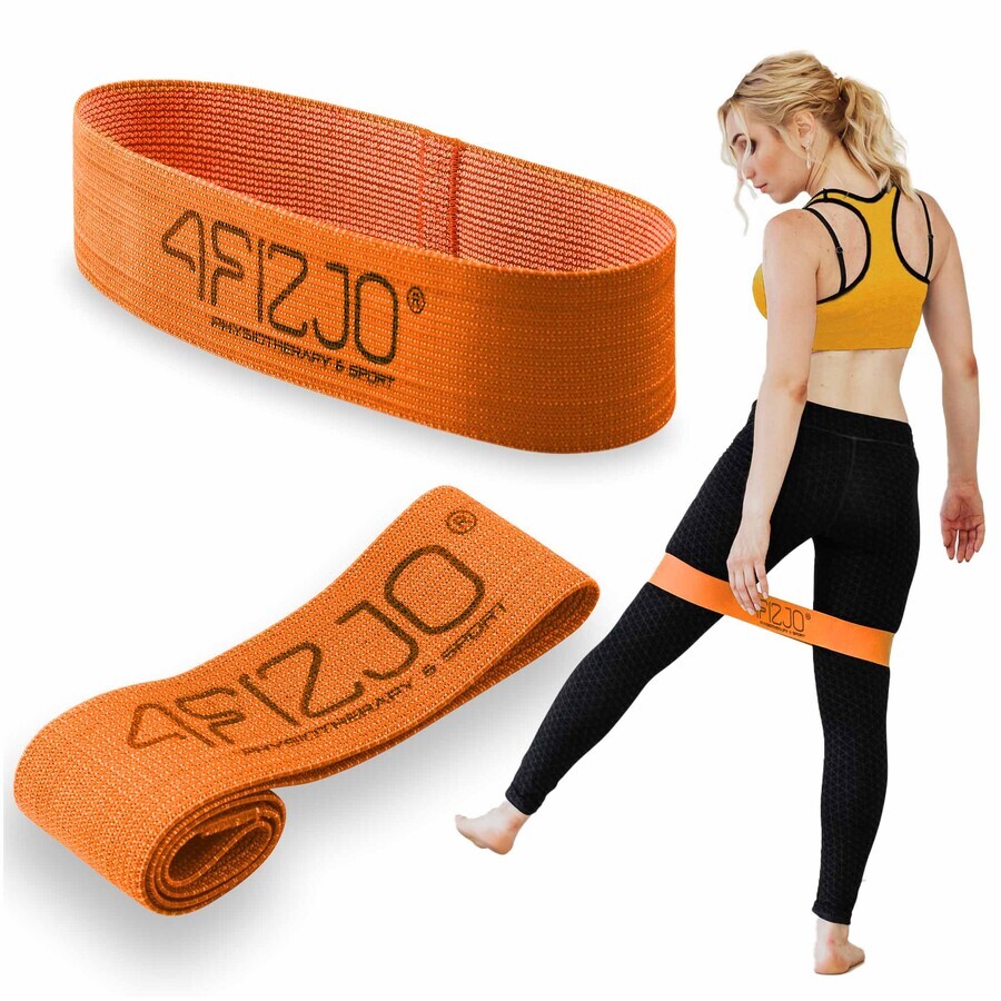 4Fizjo Flex Band, Übungsband, Stoff, orange, Standardwiderstand, 1-5 kg