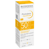 Bioderma Photoderm Aquafluide, ultraleichtes Sonnenschutzmittel für normale Haut, klar, SPF 50+, 40 ml