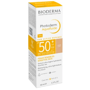 Fluid cu protecție solară Bioderma Photoderm Aquafluide SPF 50+, deschis, SPF 50+, 40 ml, Naos