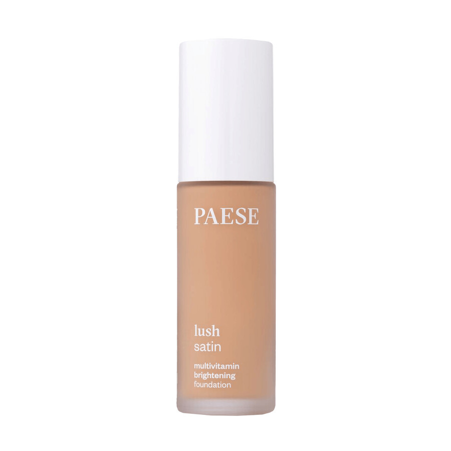 Paese Lush Satin, vitamineverhelderende foundation, nr. 33 goudbeige, 30 ml