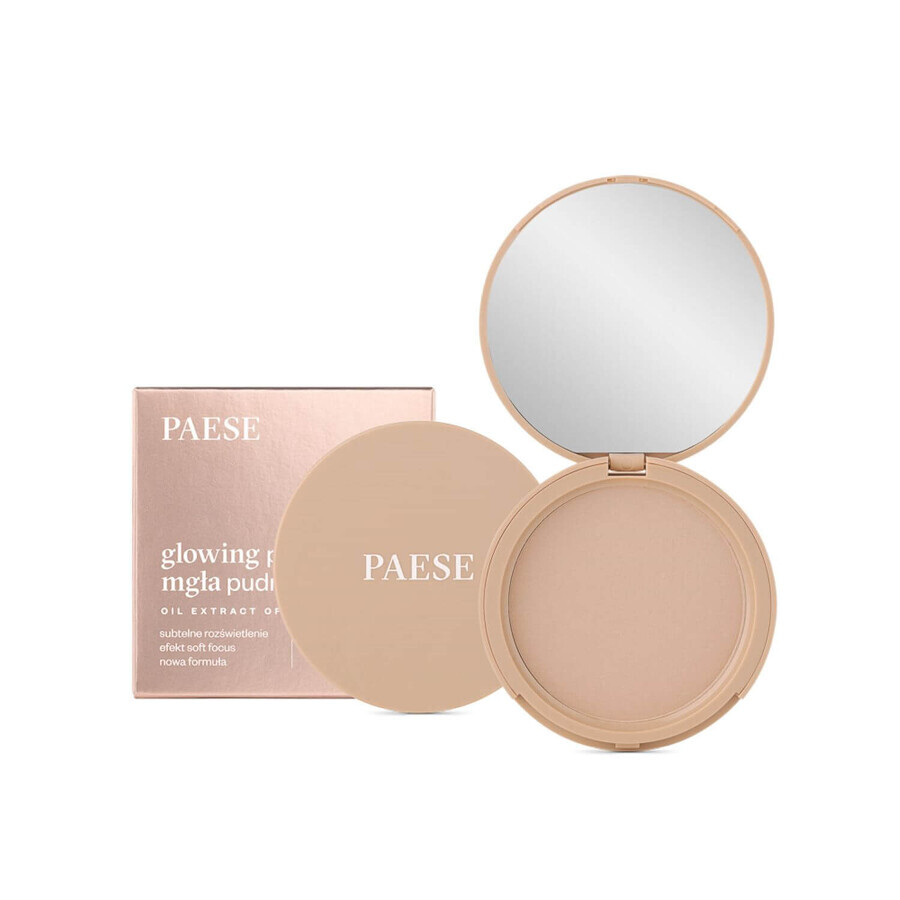 Paese Glowing Powder, poudre compacte illuminante, 12 Natural Beige, 10 g