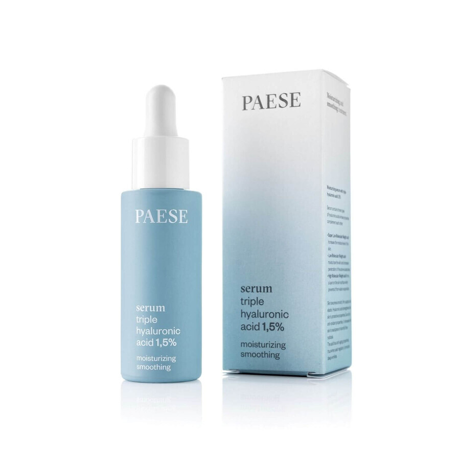 Paese, moisturizing serum with triple hyaluronic acid 1.5%, 30 ml