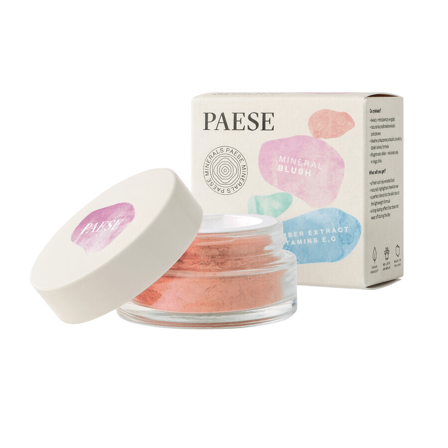 Paese Minerals, fard de obraz mineral, vrac, 300W Peach, 6 g