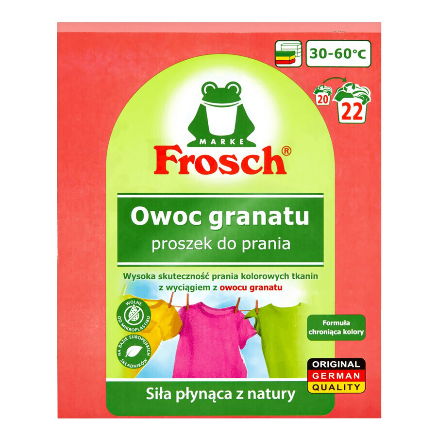 Frosch, detergente en polvo para tejidos, granada 1,45 kg