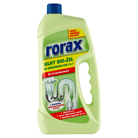 Rorax, leistungsstarkes 3-in-1-Bio-Gel für die Entstopfung von Rohren, 1000 ml