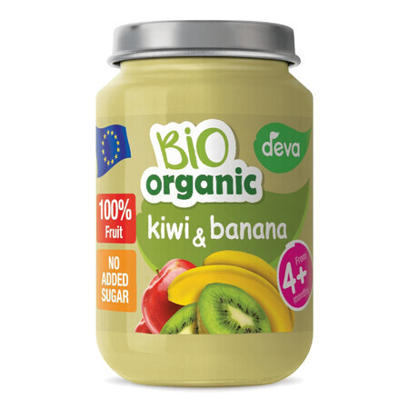 Deva Organic Bio Fruchtdessert, Kiwi und Banane, nach 4 Monaten, 190 g