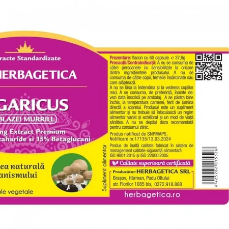 Herbagetica Agaricus x 60 cps