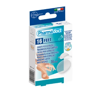 Plasturi asortați pentru veruci și negi, 16 bucăți, Pharmadoct  