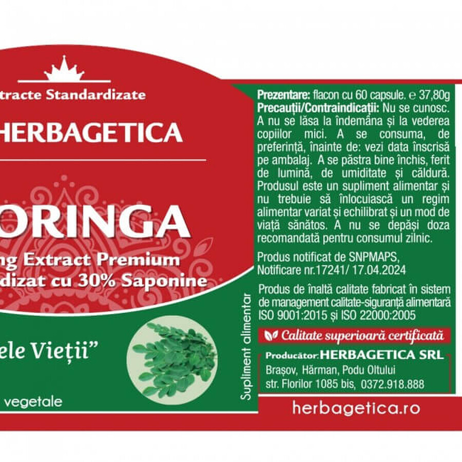 Herbagetica Moringa x 60 Stück