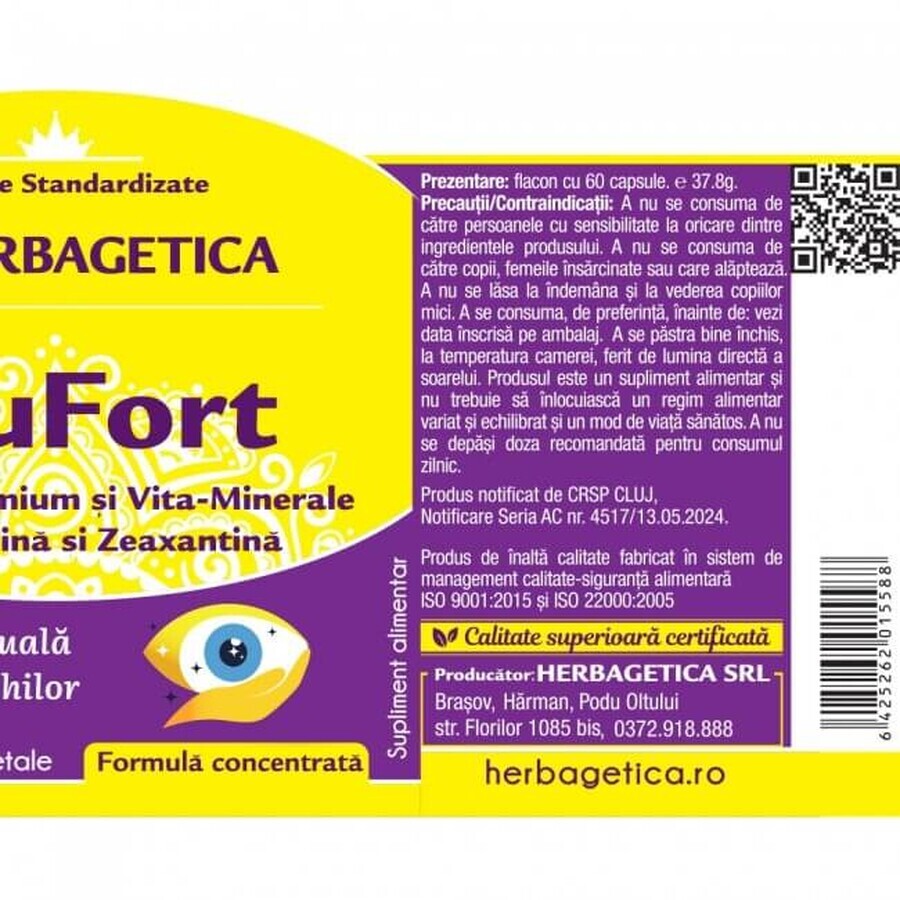 Herbagetica Ocufort Ocu Fort x 60 Stück