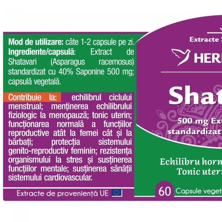 Shatavari Herbagetica x 60 Stück