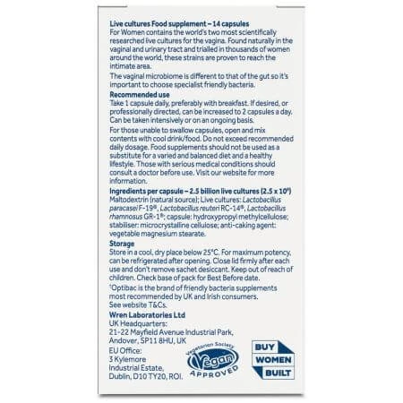 Probiotic pentru flora vaginalǎ, 2 x 30 capsule, Optibac