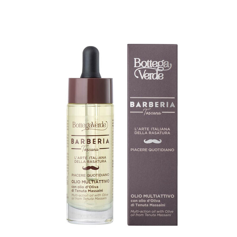 Multifunctional skin and beard oil with olive oil from Palatul Massaini Barberia Toscana, 30 ml, Bottega Verde