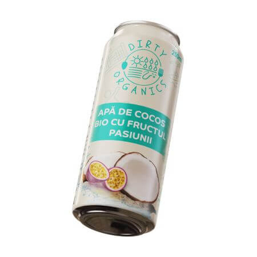 Organic coconut water with passion fruit, 250 ml, Dirty Organics