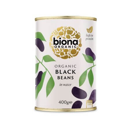 Schwarze Bio-Bohnen in Dosen, 400 g, Biona