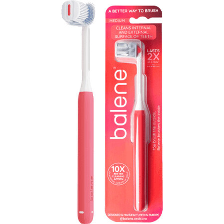 Balene Toothbrush Coral, 1 pc