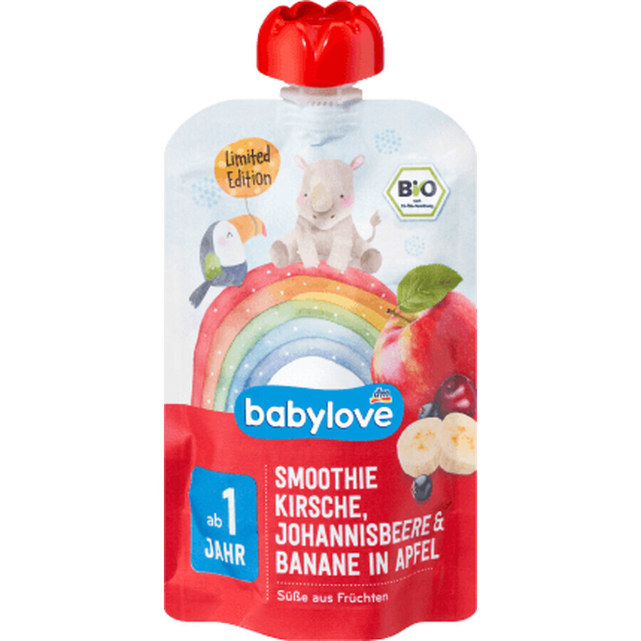 Babylove Smoothie (Apfel, Banane, Kirsche, rote Johannisbeere), 100 g