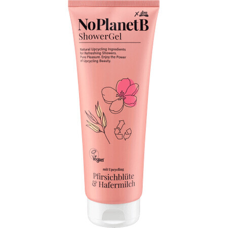 No Planet B Gel de duș cu piersică și lapte de ovăz, 250 ml