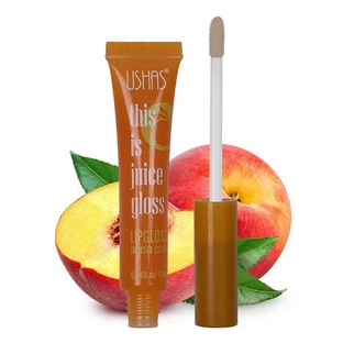 Lipgloss, Ushas, mit Saft infundierte Farbe, Pfirsich