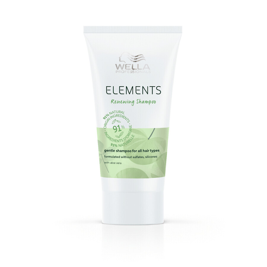 Gentle shampoo for all hair types Elements Renew, 30 ml, Wella Professionals