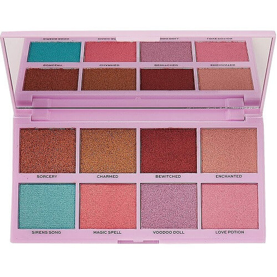 Makeup Revolution, Makeup Revolution, Under Your Spell Pigment Eyeshadow Palette, 8 schimmernde Blushes