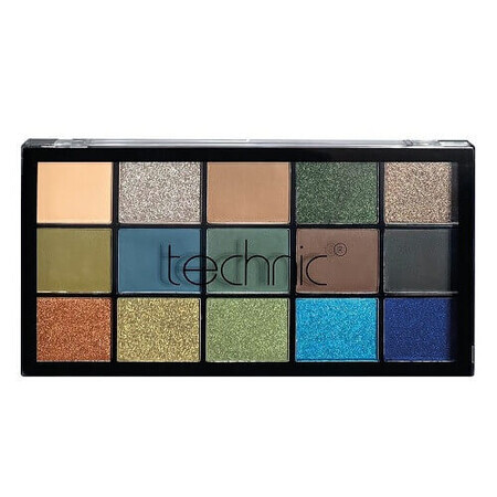 Lidschattenpalette, Technic, gepresstes Pigment, Spirit Guide, 15 Farben