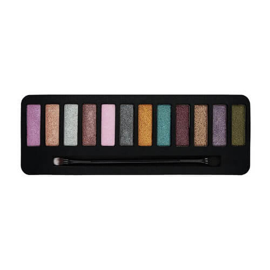 Metallic-Lidschattenpalette, W7, Metal Pop, Soft Mettalic Shimmers, 12 Farbtöne