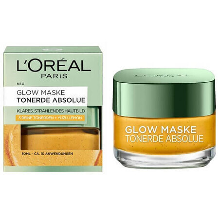 Masca pentru luminozitate, Loreal, Glow Mask Absolutely Clay, 50 ml