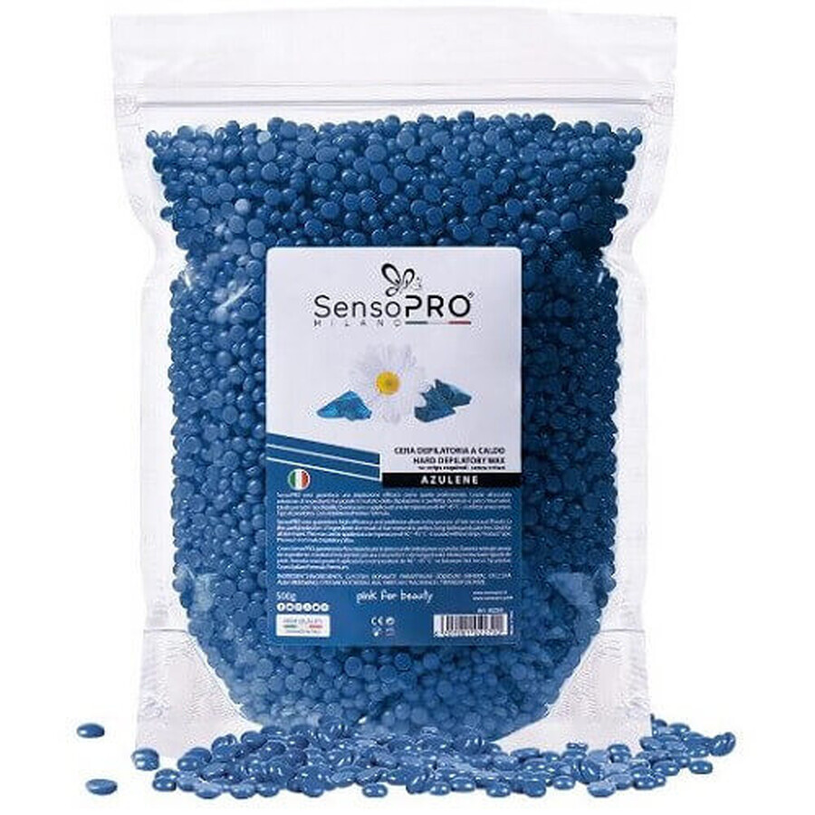 Elastisches Epilierwachs, Granulat, SensoPro, Azulene, 500 g