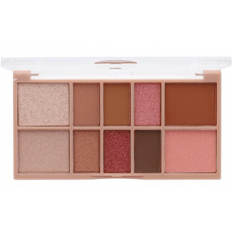 Paleta fard iluminator si bronzer, Sunkissed, Dawn To Dusk Beauty, Face Palette, 10 culori