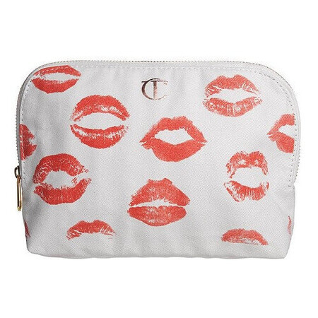 Portfard cosmetice, Charlotte Tilbury, Lip Print Canvas Makeup Bag