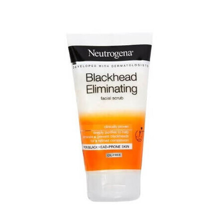 Exfoliant facial, Neutrogena, Blackhead Eliminating Facial Scrub, 150 ml