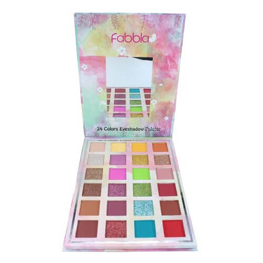 Fabbla Eyeshadow Palette, Fabbla, 24 pigmentierte, matte und perlmuttartige Farben