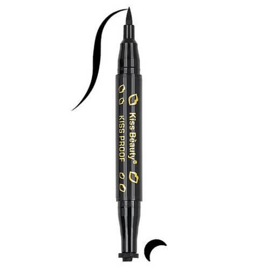 Eyeliner tus carioca, Kiss Beauty, mit Halbmond-Stempel , 02