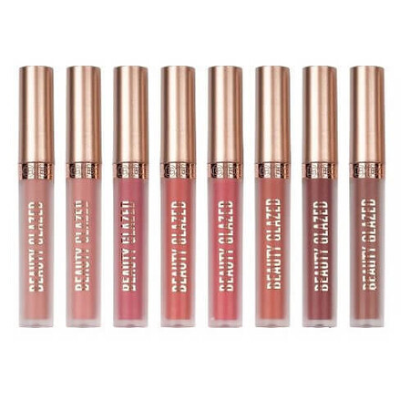 Set mit 8 Lippenstiften Liquid Matte, Beauty Glazed, Matte, Natural Colours