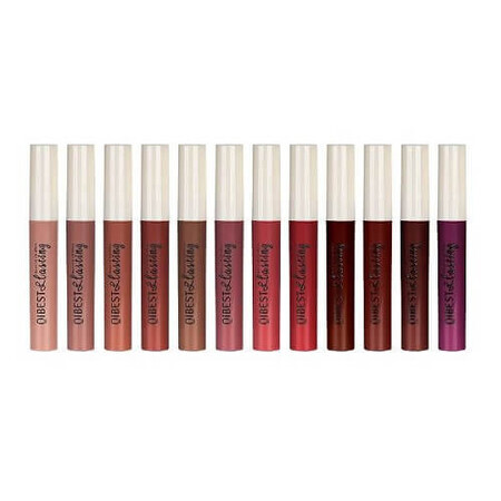 Set 12 Rujuri Liquid Matte, Qibest, Seidig Langanhaltend, Mehrfarbig, 01