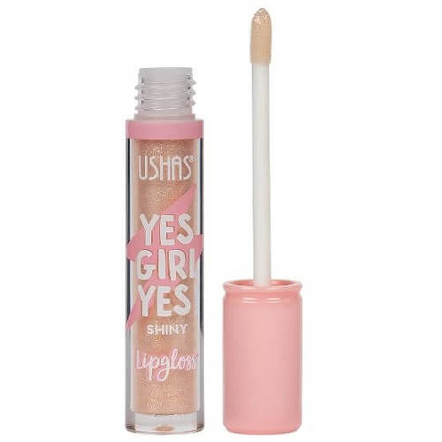 Glänzender Lipgloss, Ushas, Yes Girl Yes, Glänzender Lipgloss, Beige, 02