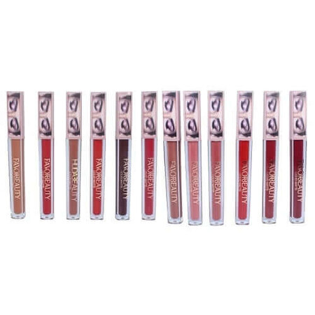 Lippenstift-Set, Favor Beauty, 12 Farben, matt