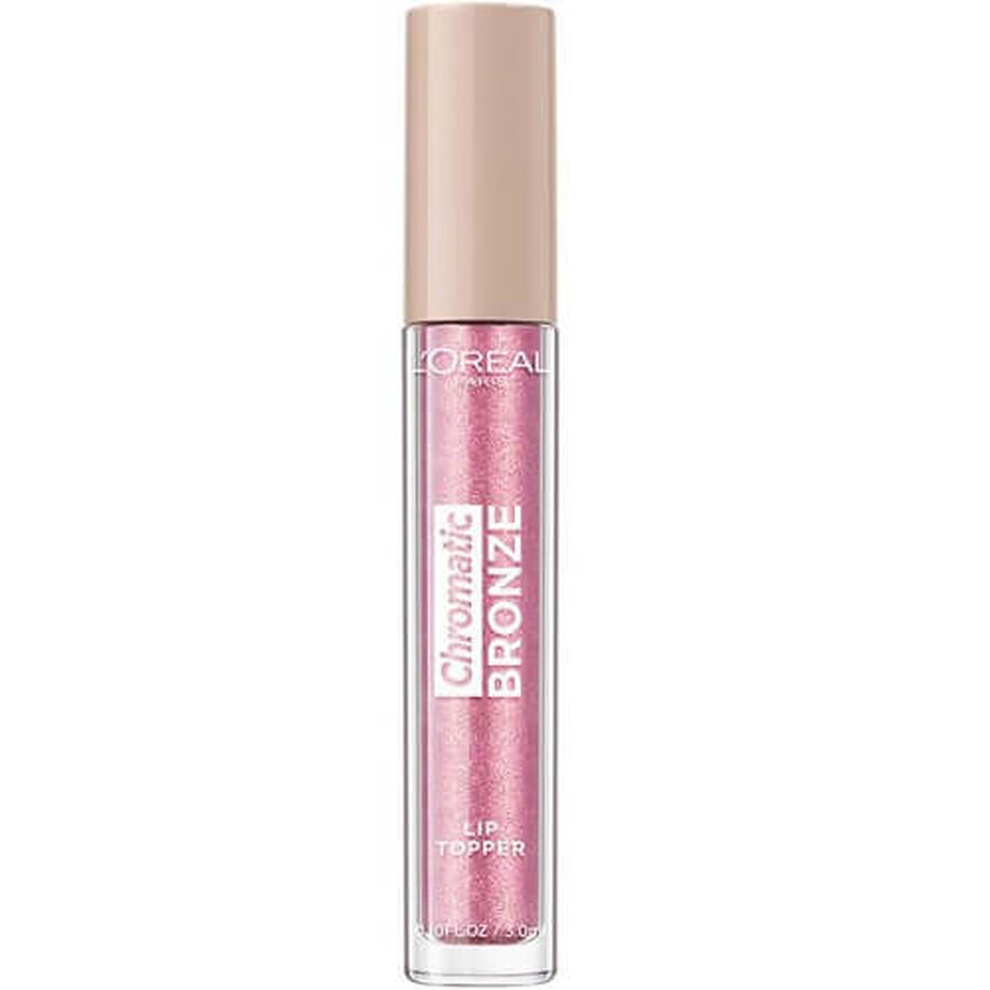 Metallischer Lipgloss, Loreal, Chromatic Bronze, Lip Topper, 02 Cosmogirl, 3 ml