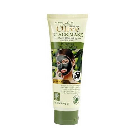 Gesichtsmaske mit Aktivkohle, Oliven und Vitamin E &amp; B, Wokali, Olive Black Mask, 130 ml