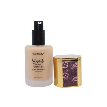 Foundation mit Schneckenextrakt und Deckkraft, Kiss Beauty, Schnecke, Super Cover, 230, 45 ml